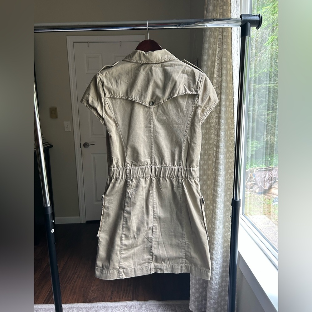 Anthropologie Rag & Bone Khaki Cargo Utility Dress - Picture 3 of 4
